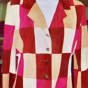 CHANEL VINTAGE LEATHER SUEDE JACKET